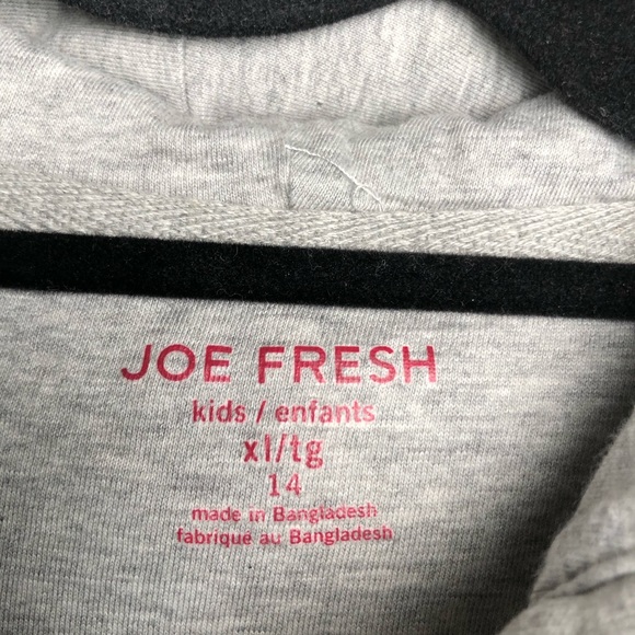 Joe Fresh Hoodie Boys XL Grey Long Sleeved Sweatshirt Sweater - Picture 3 of 11